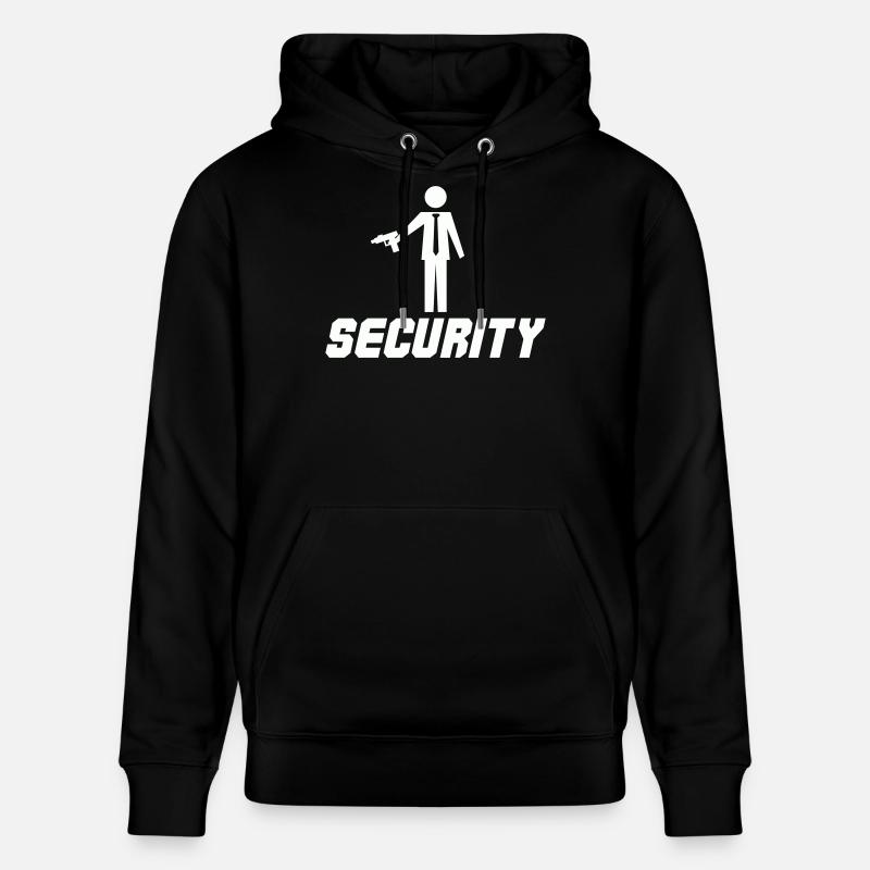 Security mit Waffe - Stanley/Stella Unisex Bio-Hoodie CRUISER  - Schwarz