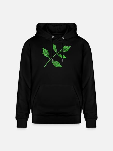 Leaf - Lovage / Herb Plant - Stanley/Stella CRUISER Unisex Organic Hoodie - black