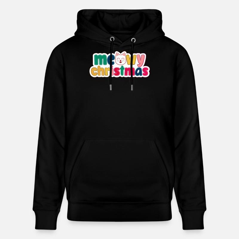 Noël chat - Noël miaulé - Sweat à capuche bio CRUISER Stanley/Stella Unisexe - noir
