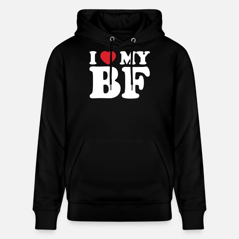 I Heart My BE Tee - Sweat à capuche bio CRUISER Stanley/Stella Unisexe - noir