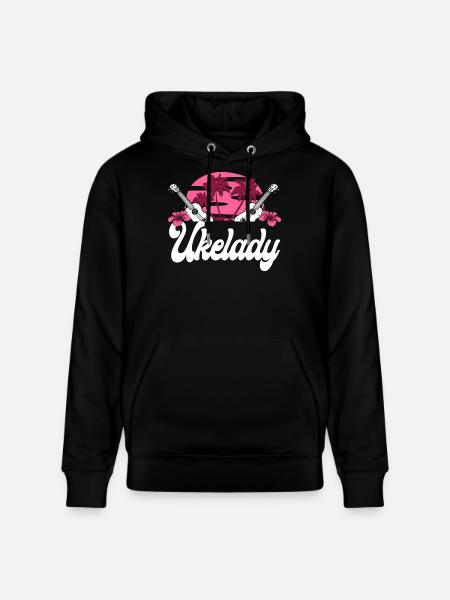 Hawaiian Ukulele Uke Ukelady - Stanley/Stella CRUISER Unisex Organic Hoodie - black