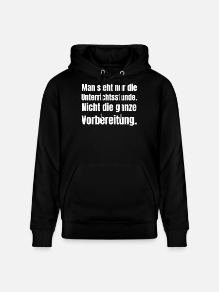 Only the lesson, not preparation - Stanley/Stella CRUISER Unisex Organic Hoodie - black