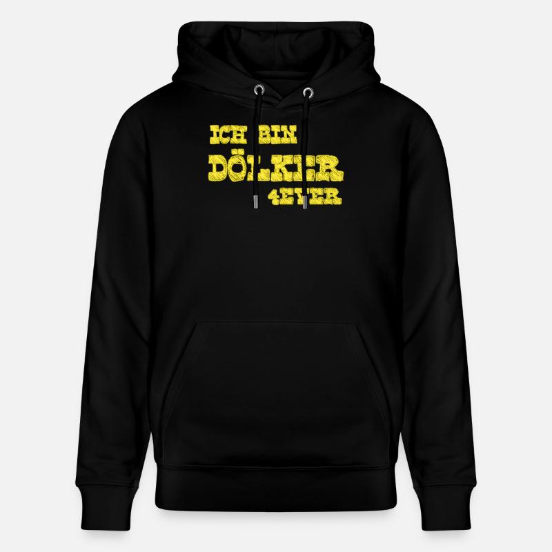 Ich bin Dölker 4 ever - Stanley/Stella Unisex Bio-Hoodie CRUISER  - Schwarz