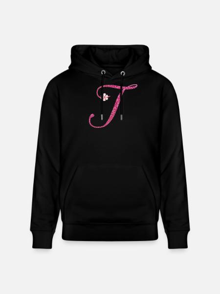 "T", a sign with silent power - Stanley/Stella CRUISER Unisex Organic Hoodie - black