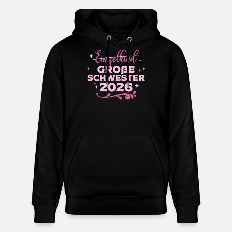Grande Sœur Bébé Grosse 2026 - Sweat à capuche bio CRUISER Stanley/Stella Unisexe - noir