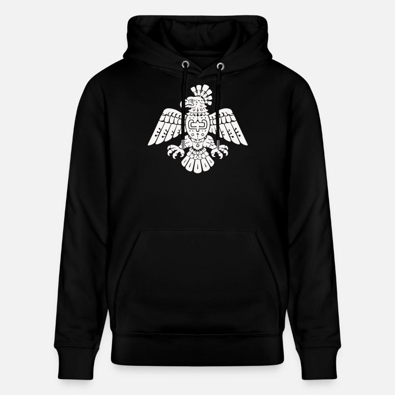 Motif totem d’aigle aztèque - Sweat à capuche bio CRUISER Stanley/Stella Unisexe - noir