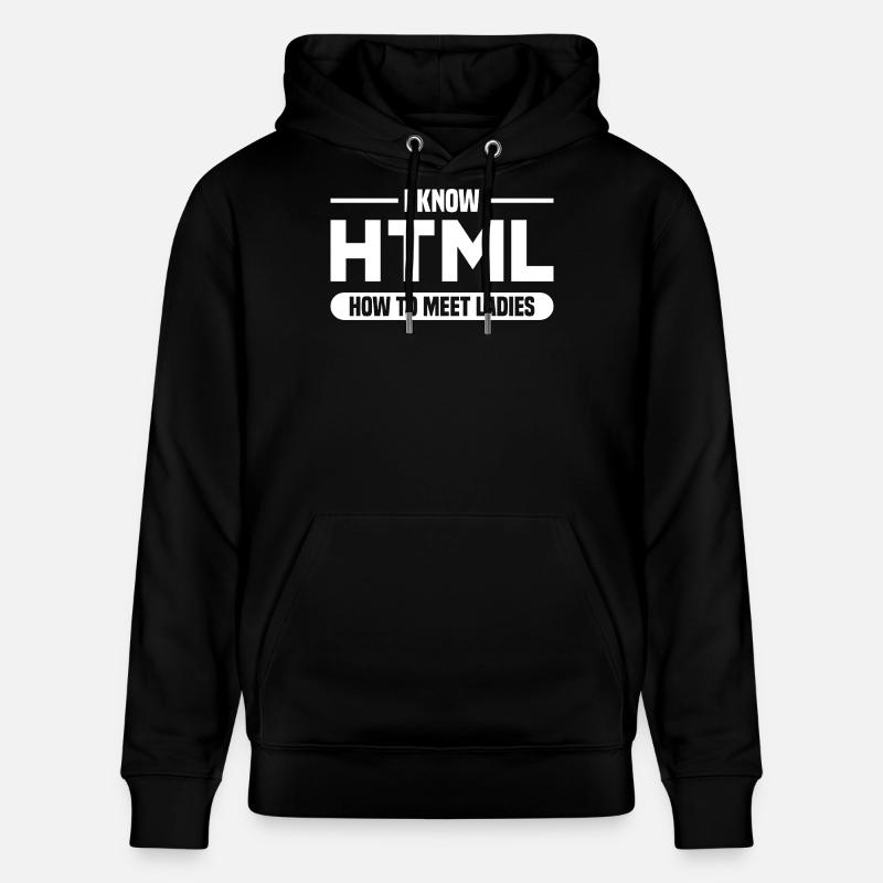 HTML Humor Code Programmierer Spruch - Stanley/Stella Unisex Bio-Hoodie CRUISER - Schwarz