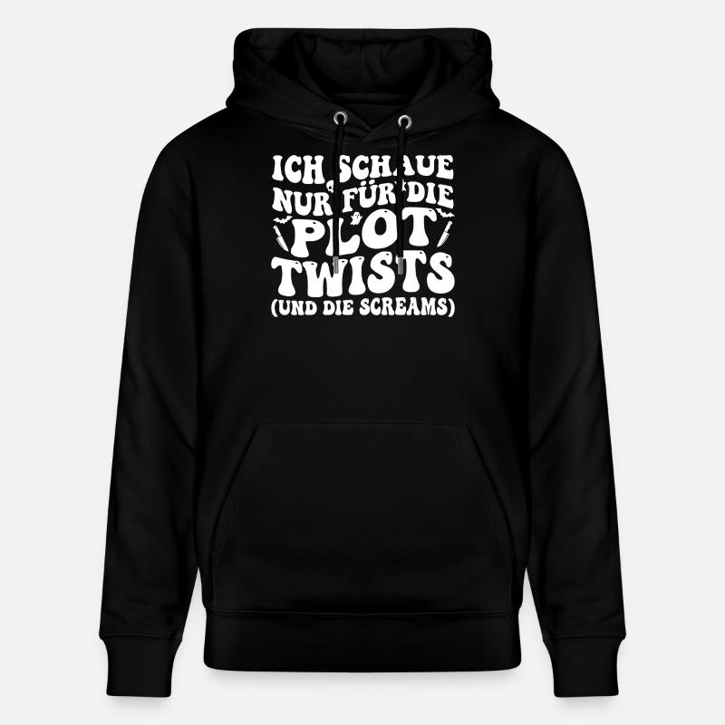 Ich schaue nur für die Plot Twists - Stanley/Stella Unisex Bio-Hoodie CRUISER  - Schwarz