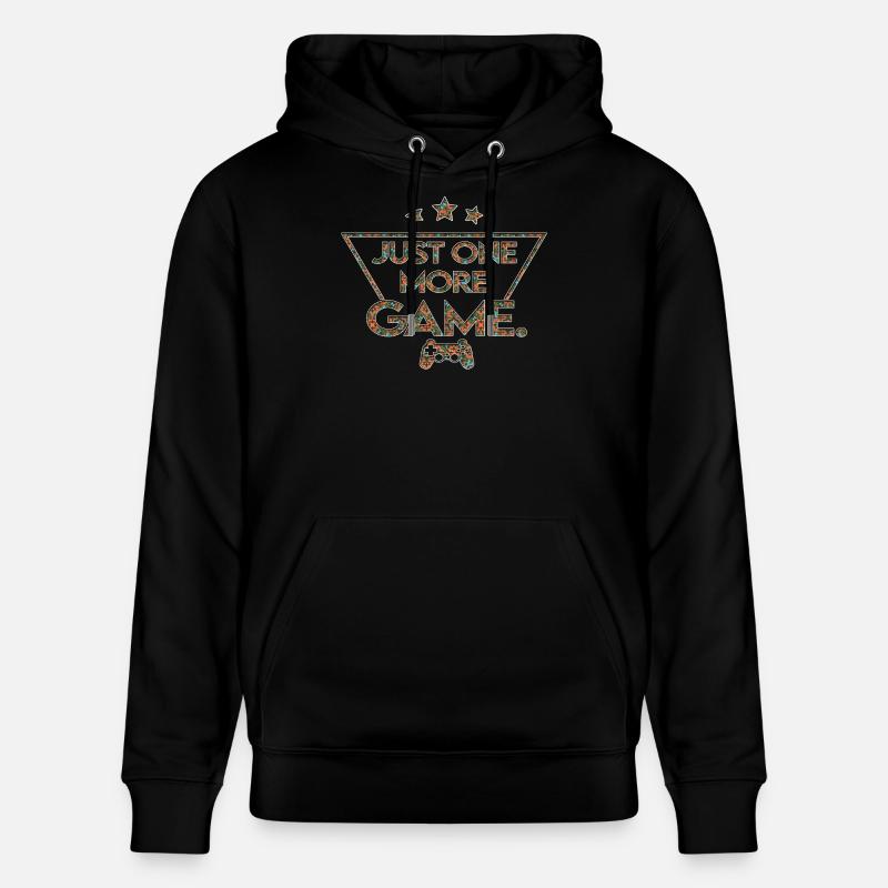 Just_one_more_game_ _cool_muster_ - Sweat à capuche bio CRUISER Stanley/Stella Unisexe - noir