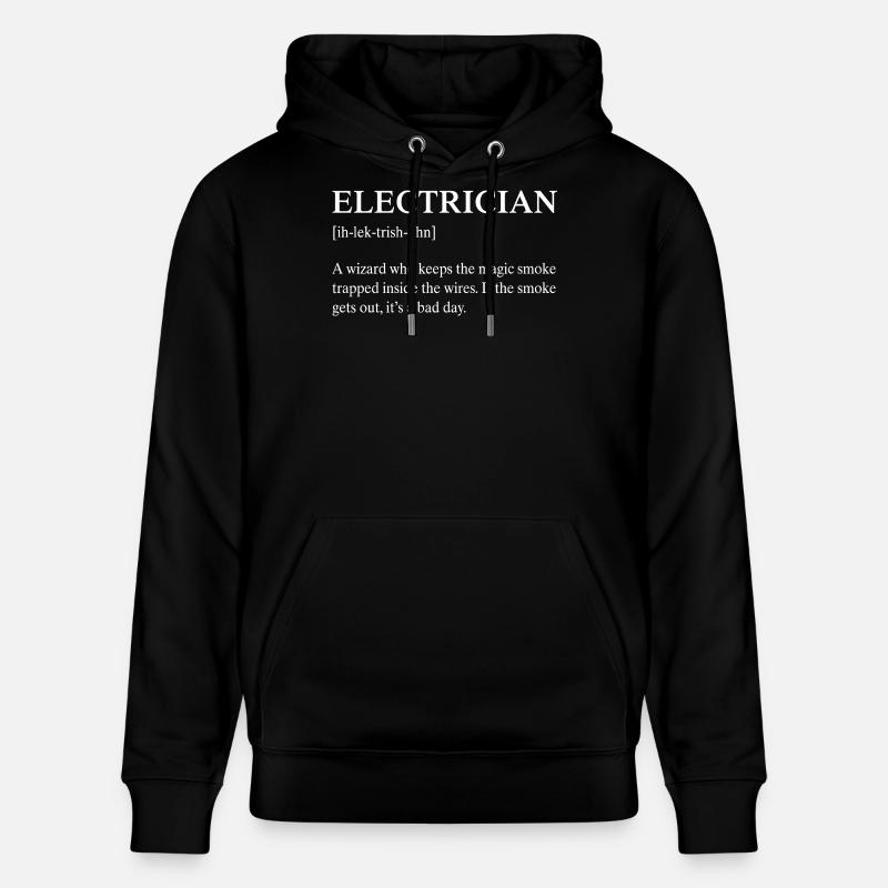 Description technique de l’électricien drôle - Sweat à capuche bio CRUISER Stanley/Stella Unisexe - noir