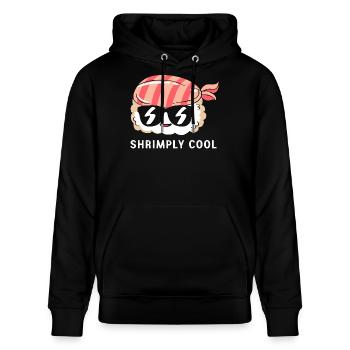 Shrimp - Stanley/Stella Unisex Bio-Hoodie CRUISER  - Schwarz - Vorne - Alina (178cm) & Michal (187cm)