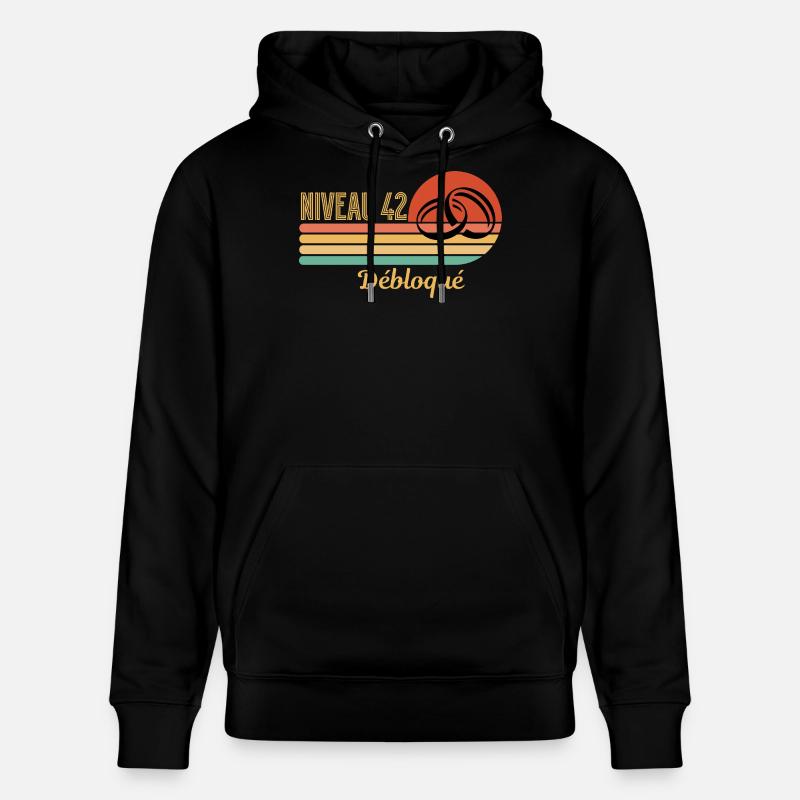 Muttmutter-Hochzeit – 42 Jahre Ehe - Stanley/Stella Unisex Bio-Hoodie CRUISER  - Schwarz