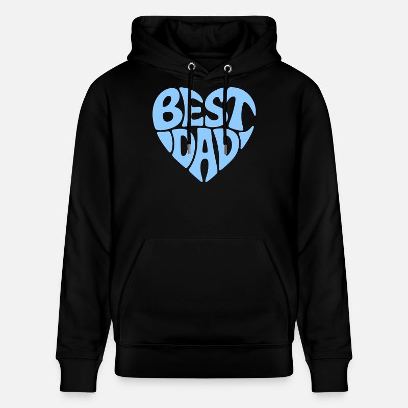 Meilleur design de cœur de papa - Sweat à capuche bio CRUISER Stanley/Stella Unisexe - noir