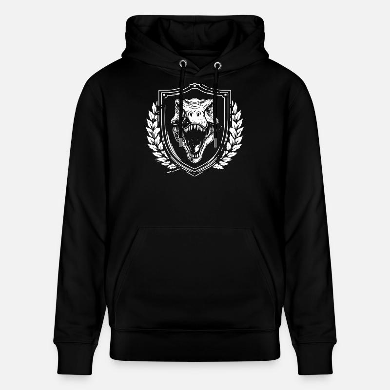 Blason du bouclier T-rex - Sweat à capuche bio CRUISER Stanley/Stella Unisexe - noir