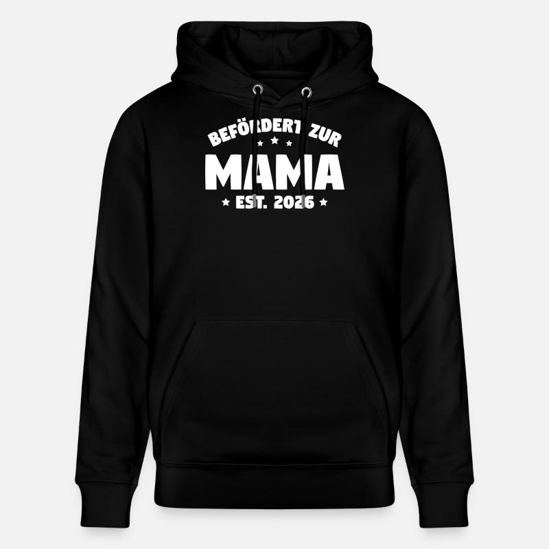 Promue maman 2026 – Grossesse - Sweat à capuche bio CRUISER Stanley/Stella Unisexe - noir