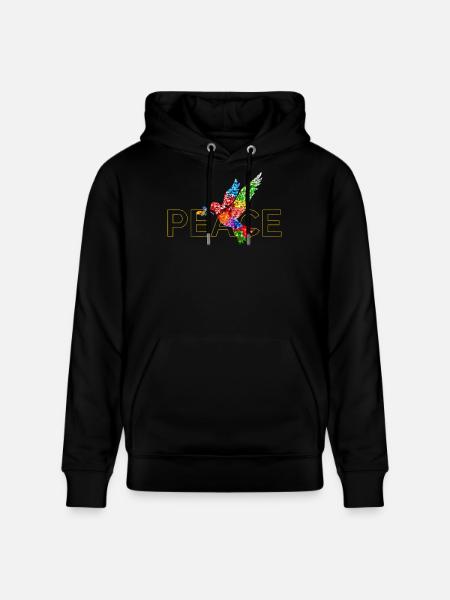 Paix - Sweat à capuche bio CRUISER Stanley/Stella Unisexe - noir