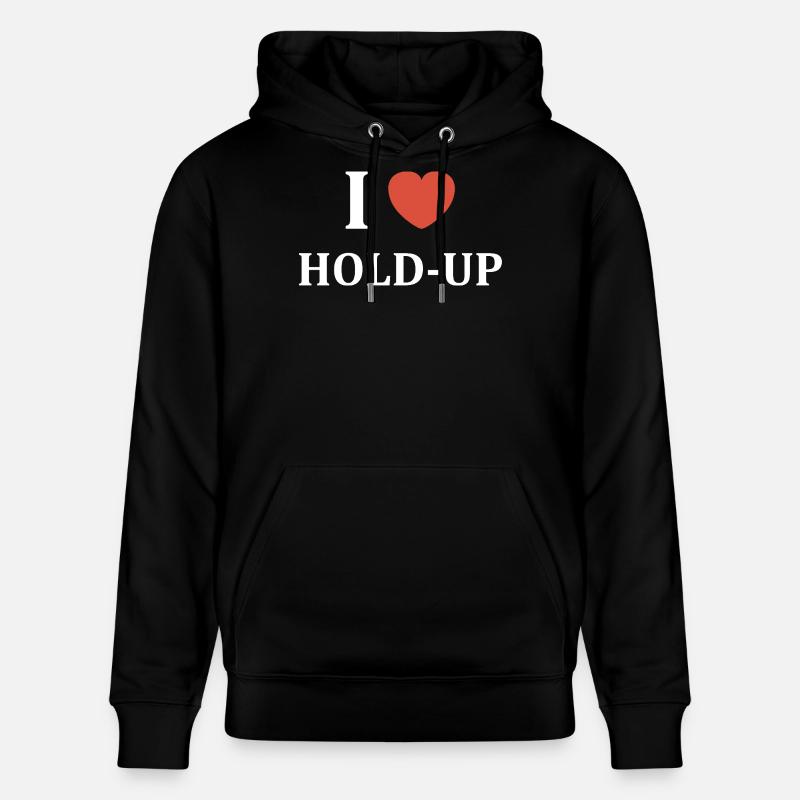 J’aime Hold-Up - Sweat à capuche bio CRUISER Stanley/Stella Unisexe - noir