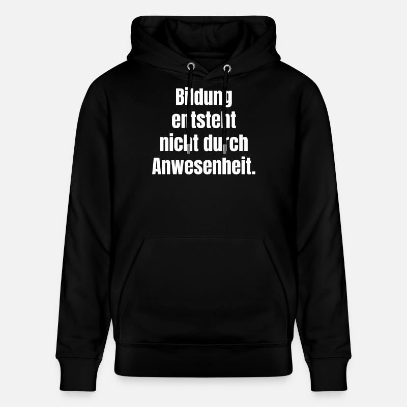 Education is created through activity - Stanley/Stella CRUISER Unisex Organic Hoodie - black