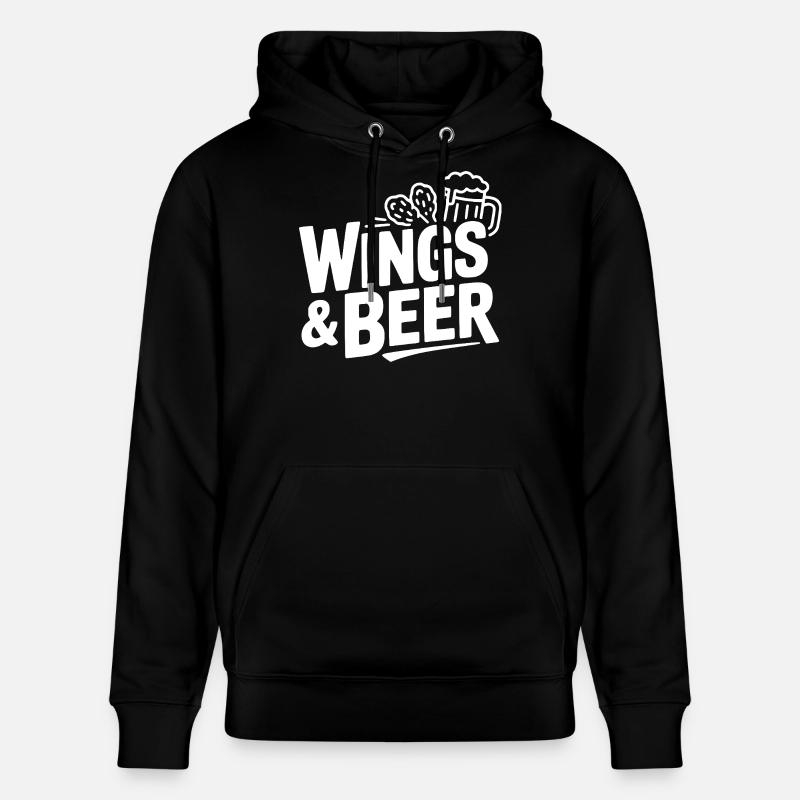 Ailes et bière - Sweat à capuche bio CRUISER Stanley/Stella Unisexe - noir
