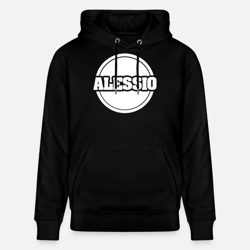 Prénom Alessio - Sweat à capuche bio CRUISER Stanley/Stella Unisexe - noir