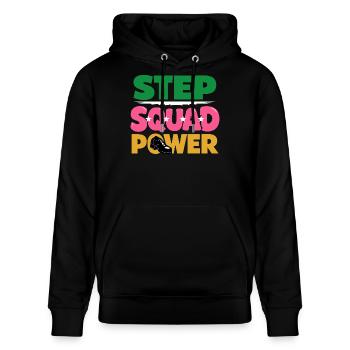Irish Dance Step-dancing Celtic Fan - Stanley/Stella CRUISER Unisex Organic Hoodie - black - Front - Alina (178cm) & Michal (187cm)