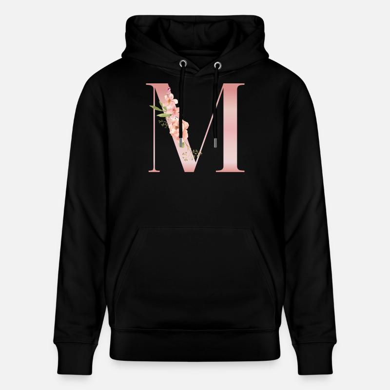 M fleurs roses pastel - Sweat à capuche bio CRUISER Stanley/Stella Unisexe - noir