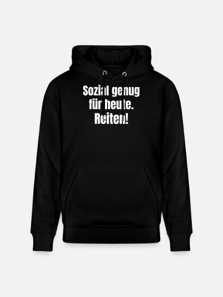 Sozialgenie Heute Typo-Statement - Stanley/Stella Unisex Bio-Hoodie CRUISER - Schwarz