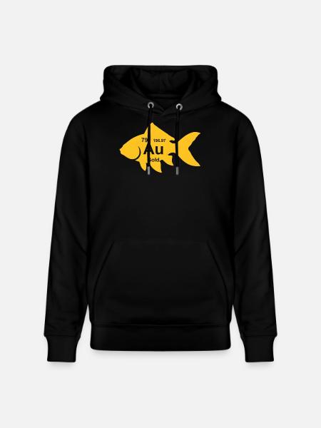 Goldfish Au Gold Element Science Lover  - Stanley/Stella CRUISER Unisex Organic Hoodie - black