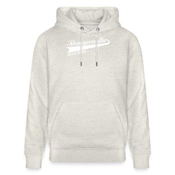 schwiegermutter 2026, beste schwiegermutti ever - Stanley/Stella Unisex Bio-Hoodie CRUISER  - Beige meliert - Vorne - Alina (178cm) & Michal (187cm)