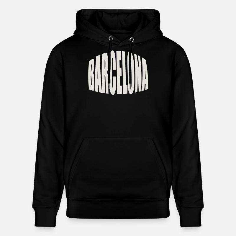 Logo Grand du Barcelone - Sweat à capuche bio CRUISER Stanley/Stella Unisexe - noir