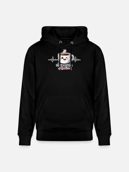 Meine Blutgruppe Arabica-Kaffeetrinker Spruch - Stanley/Stella Unisex Bio-Hoodie CRUISER - Schwarz