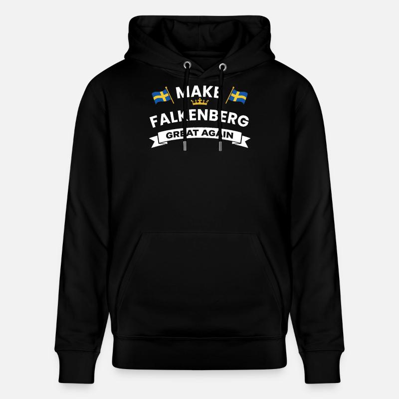 Couronne du drapeau de Falkenberg - Sweat à capuche bio CRUISER Stanley/Stella Unisexe - noir