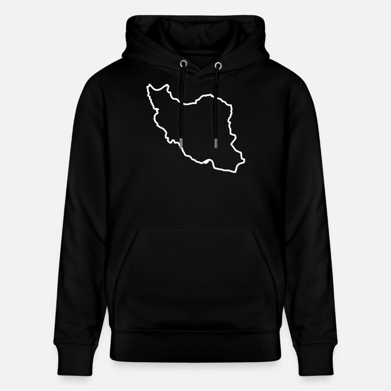 Iran Map Silhouette Persien - Stanley/Stella Unisex Bio-Hoodie CRUISER - Schwarz