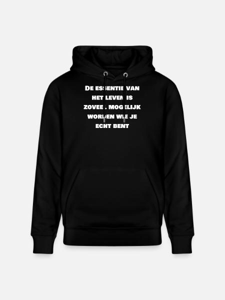 Truly Yourself Life Essence - Stanley/Stella CRUISER Unisex Organic Hoodie - black