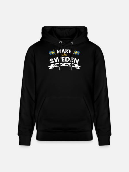 Make Sweden Great Again - Stanley/Stella CRUISER Unisex Organic Hoodie - black
