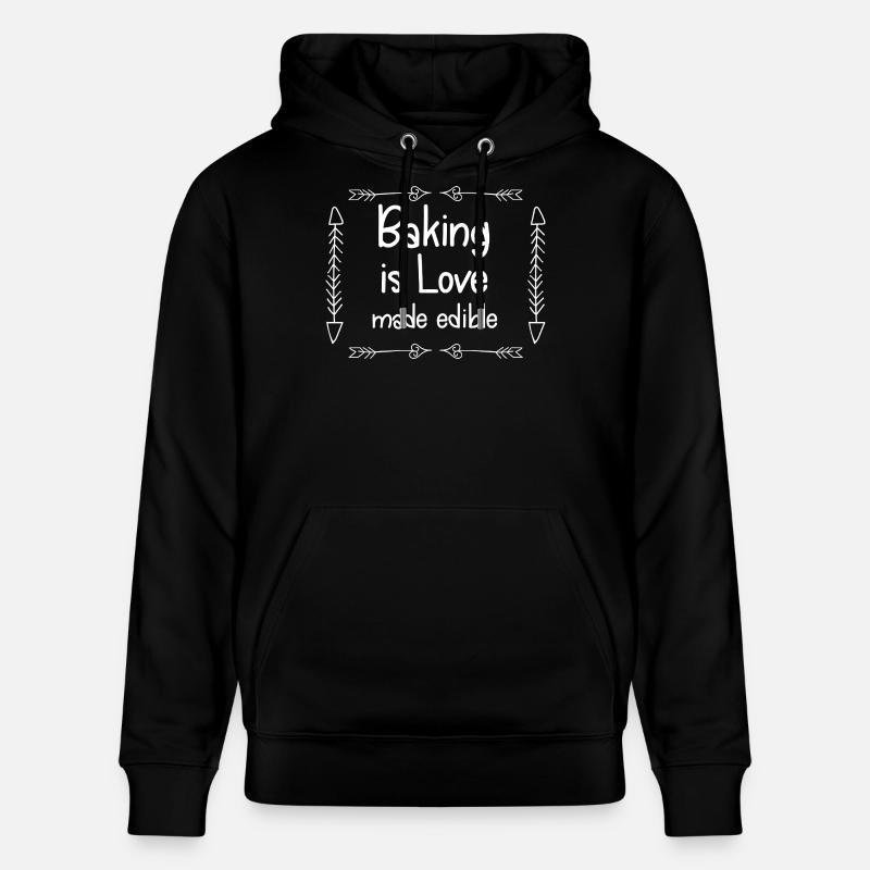 Backen ist essbare Liebe - Stanley/Stella Unisex Bio-Hoodie CRUISER  - Schwarz