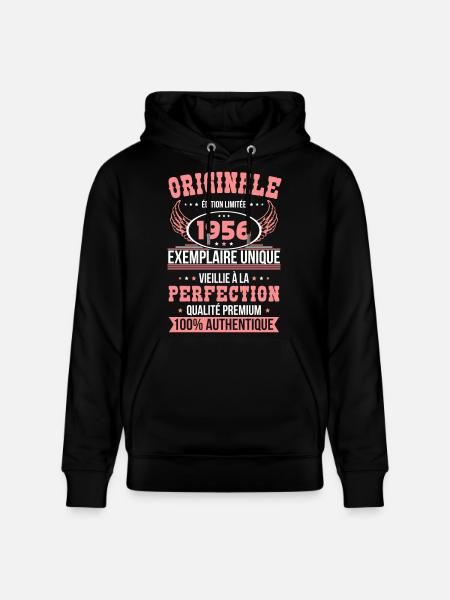 1956 – Unique example – Premium quality - Stanley/Stella CRUISER Unisex Organic Hoodie - black