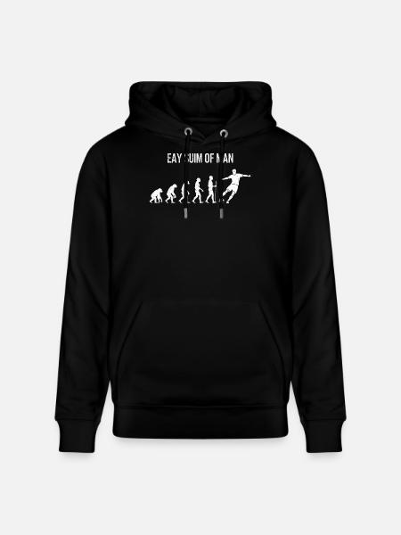 Fußball Evolution - Retro Soccer Spieler Design - Stanley/Stella Unisex Bio-Hoodie CRUISER  - Schwarz