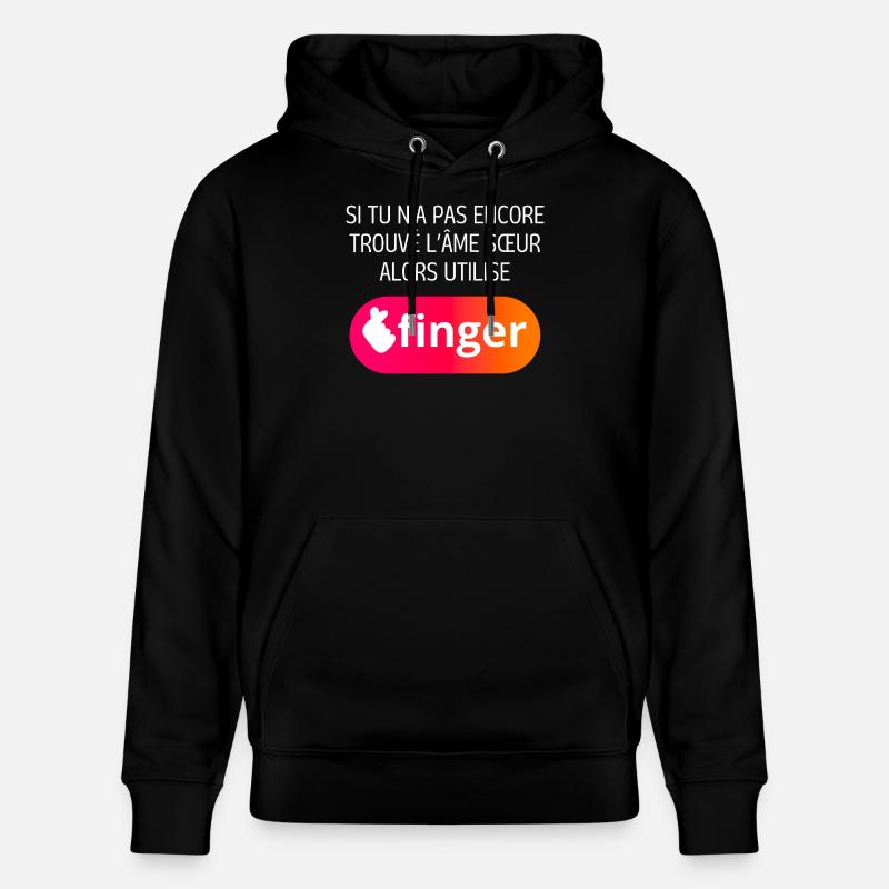 Fingeranwendung - Stanley/Stella Unisex Bio-Hoodie CRUISER  - Schwarz
