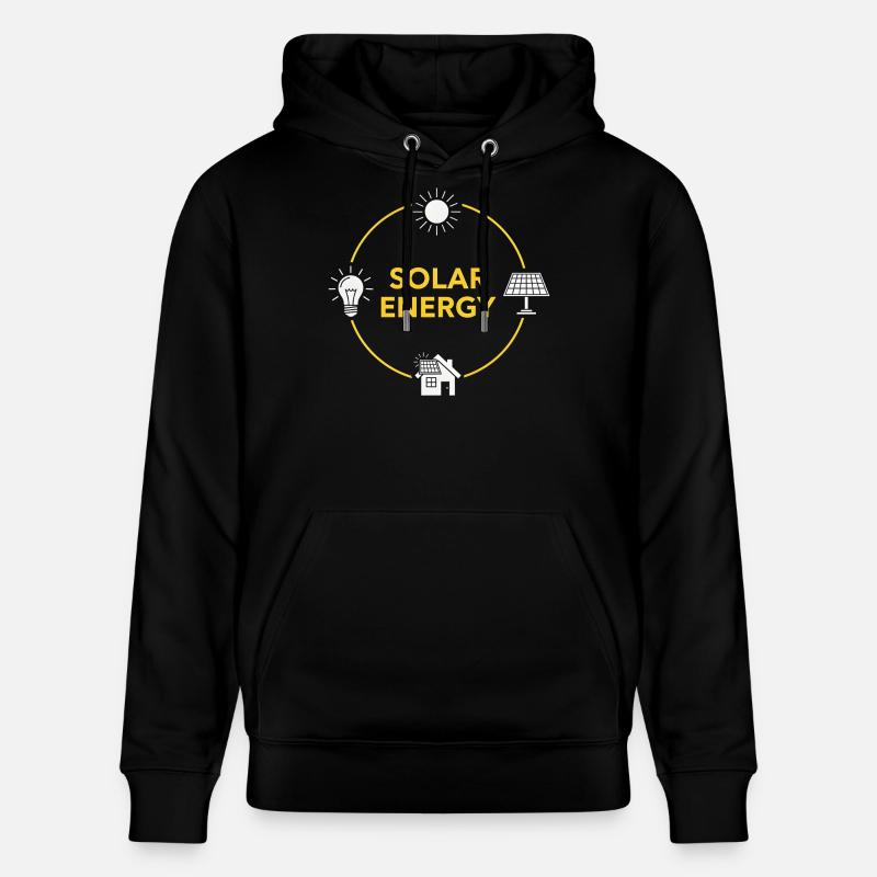 Logo du Cercle d’énergie solaire - Sweat à capuche bio CRUISER Stanley/Stella Unisexe - noir