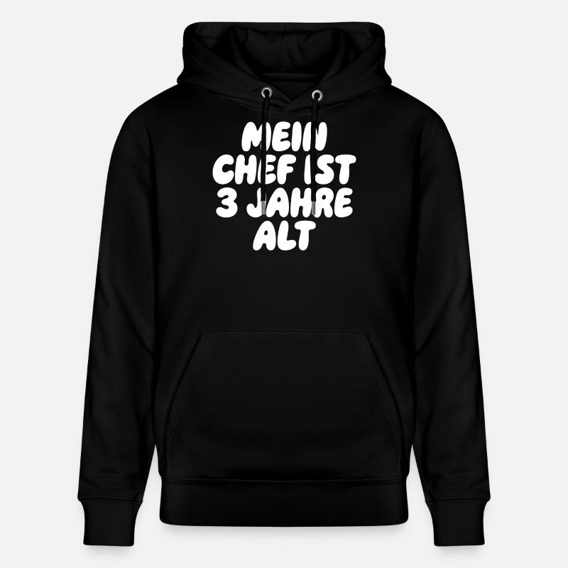 Mon patron a 3 ans - Sweat à capuche bio CRUISER Stanley/Stella Unisexe - noir