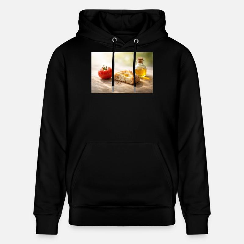 Tomate. Du pain. De l’huile. - Sweat à capuche bio CRUISER Stanley/Stella Unisexe - noir