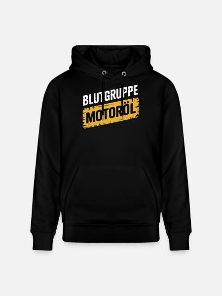 Blutgruppe Motoröl Schrauber Design - Stanley/Stella Unisex Bio-Hoodie CRUISER  - Schwarz