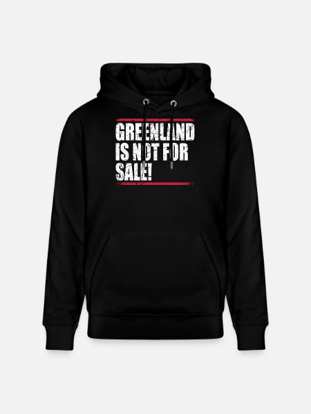 Greenland Is Not For Sale - Stanley/Stella CRUISER Unisex Organic Hoodie - black