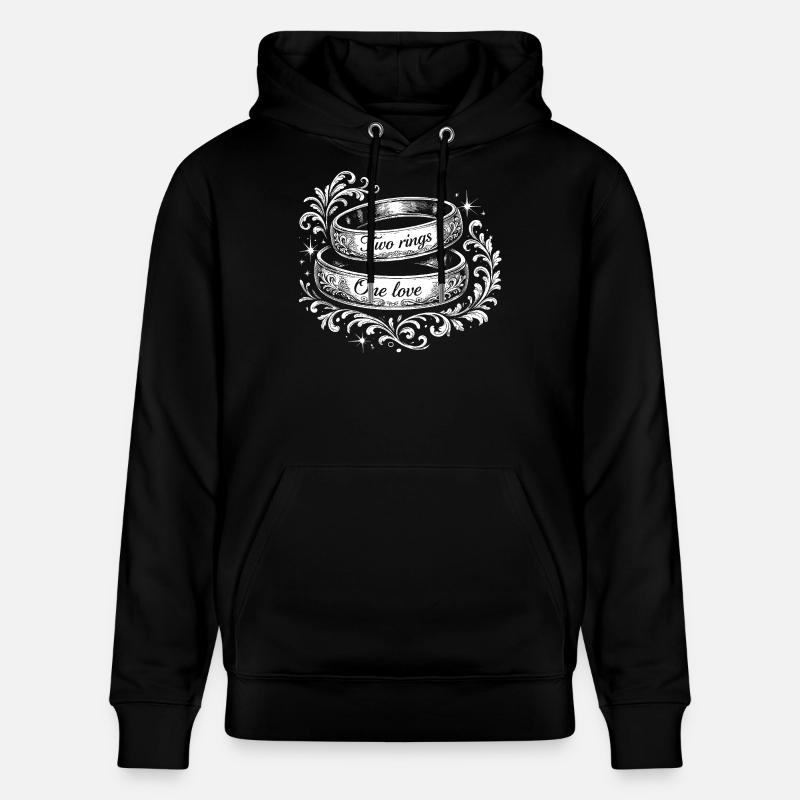 Zwei Ringe Eine Liebe - Stanley/Stella Unisex Bio-Hoodie CRUISER  - Schwarz