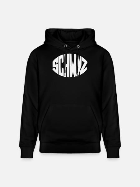 Schwyz Geometric Font - Stanley/Stella CRUISER Unisex Organic Hoodie - black