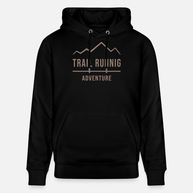 Aventure de course en sentier - Sweat à capuche bio CRUISER Stanley/Stella Unisexe - noir