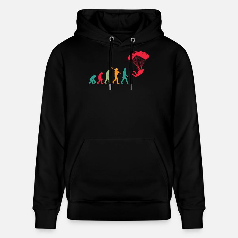 Parachutiste Evolution Parachutiste - Sweat à capuche bio CRUISER Stanley/Stella Unisexe - noir