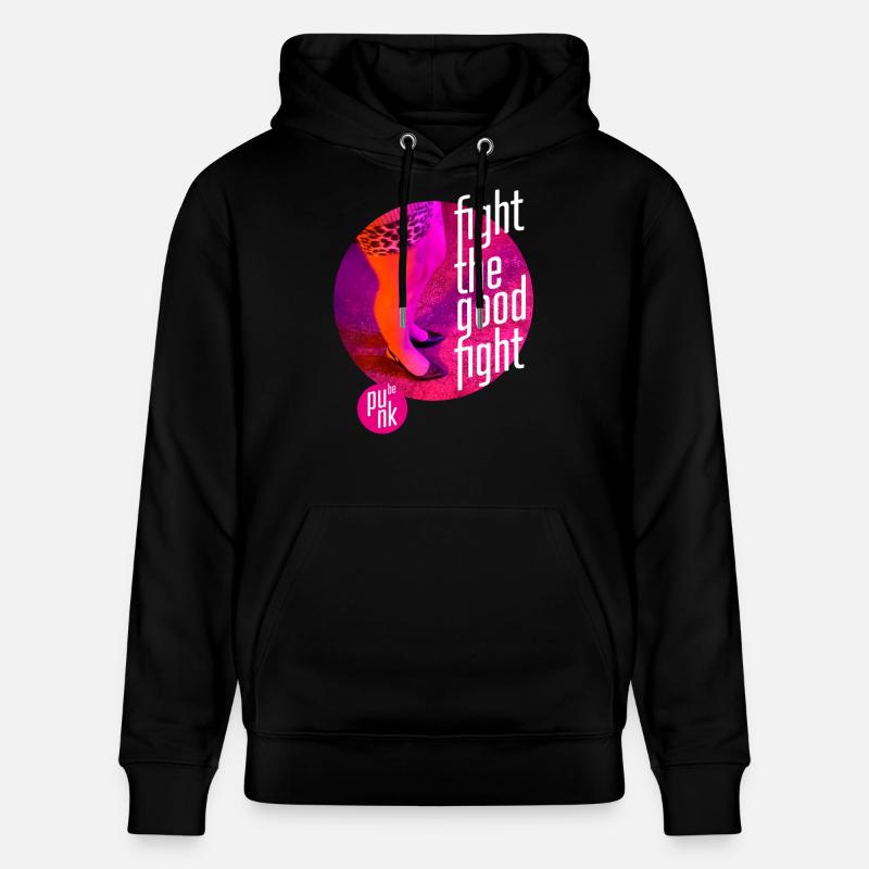 ThinkBick_Fight_the_good_fight_2026_4 - Stanley/Stella Unisex Bio-Hoodie CRUISER - Schwarz