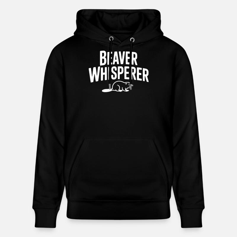 Biber-Flüsterer - Stanley/Stella Unisex Bio-Hoodie CRUISER  - Schwarz